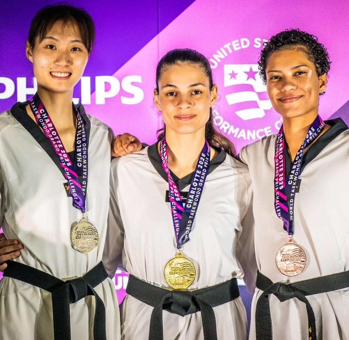 Em revanche de Paris 2024, Maria Clara Pacheco conquista ouro para o Brasil no taekwondo
