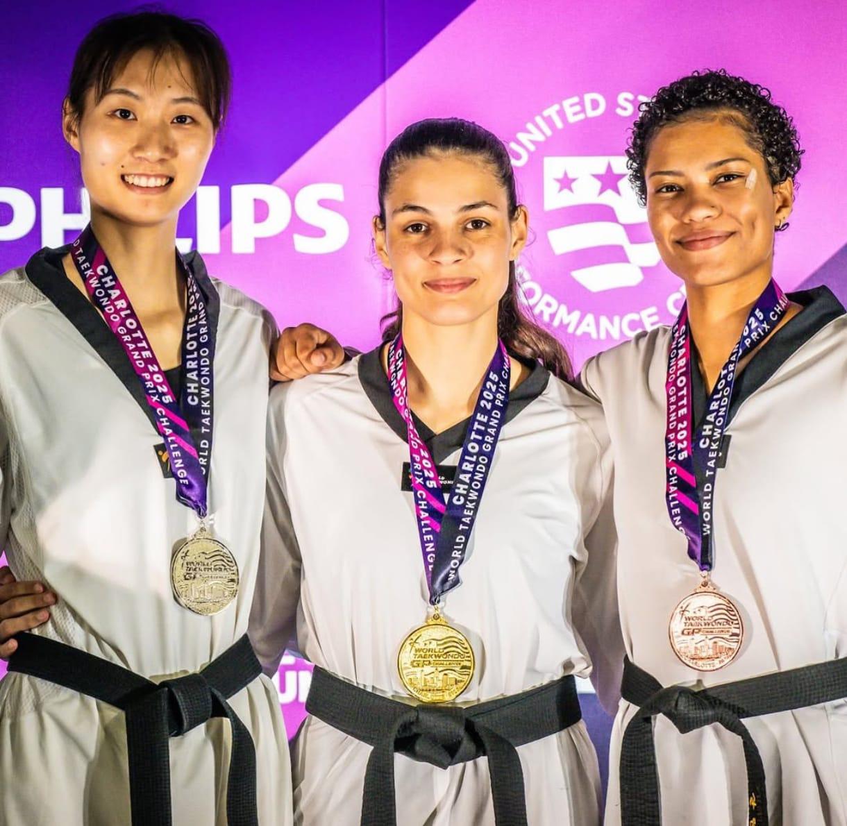 Em revanche de Paris 2024, Maria Clara Pacheco conquista ouro para o Brasil no taekwondo